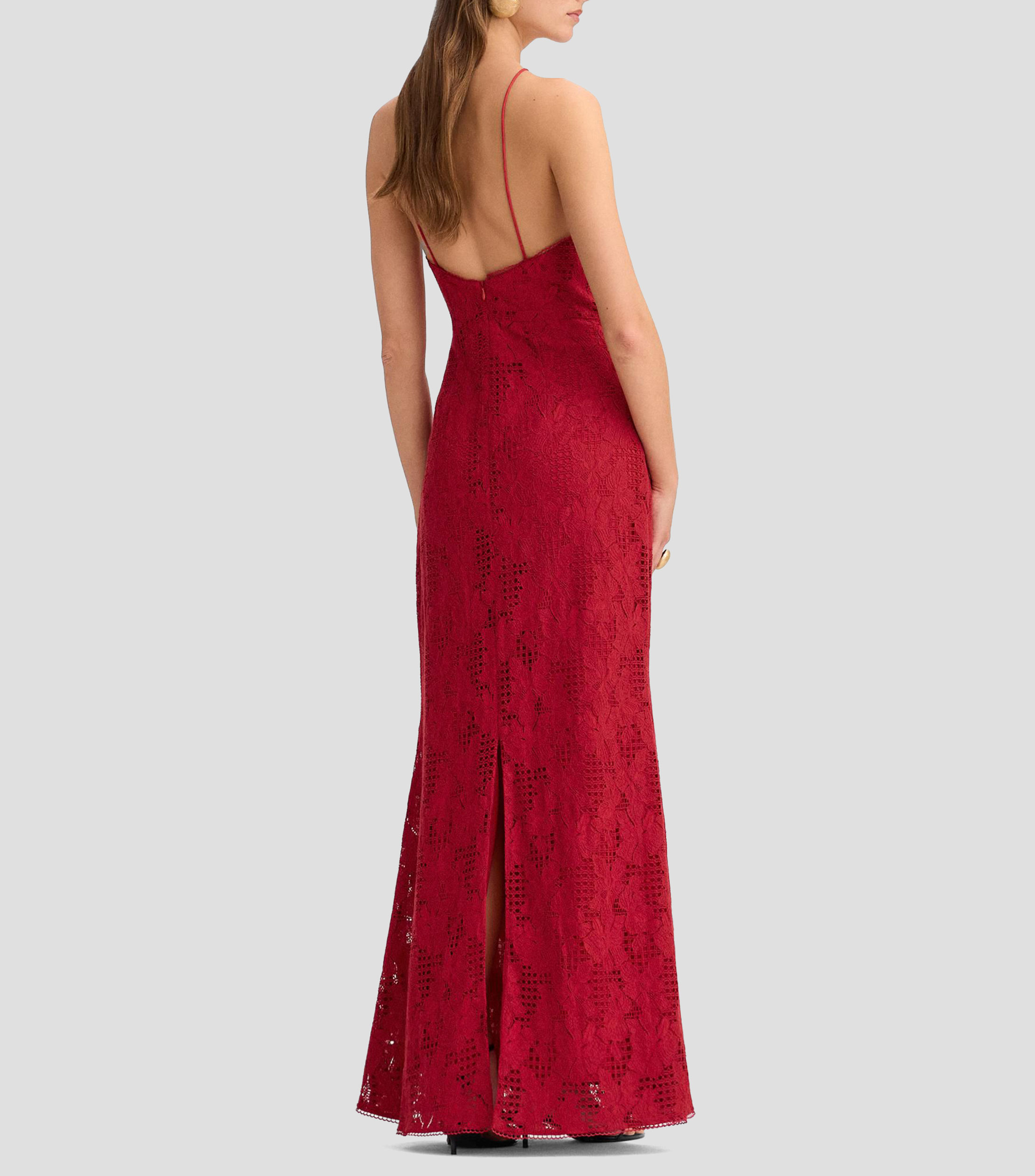 Vestido de fiesta largo liso Mujer